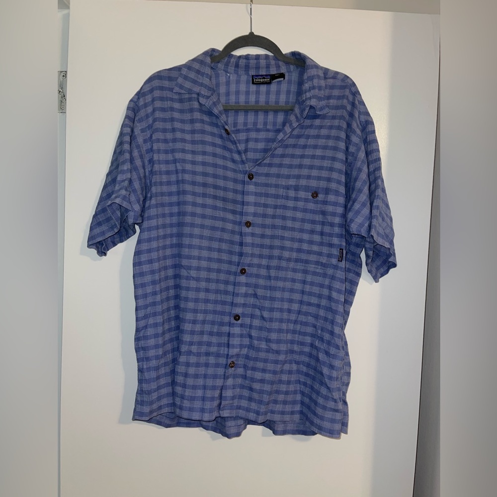 Mens Patagonia Organic Cotton Button Up Size Large